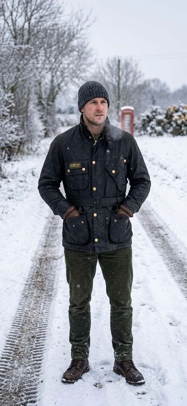 Barbour International Original Waxed Jacket Black